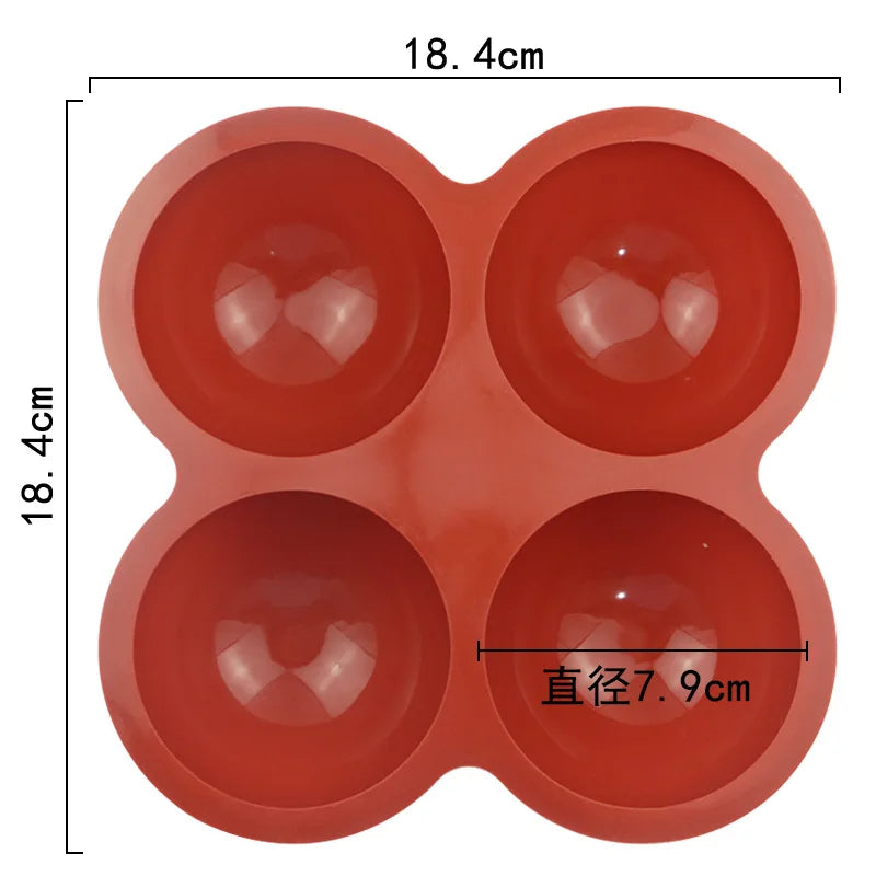 Semi-Sphere Silicone Mold — Half-Ball Chocolate, Candy, Mousse & Pastry Baking Tool for Fat Bombs