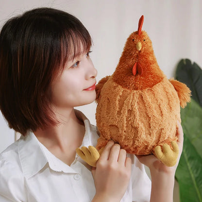 23/35cm Farm Chicken Plush Toy – Cute Big Rooster Stuffed Animal, Sofa Pillow, Home Decor & Kids Gift