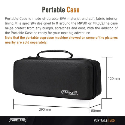Portable Coffee Machine Travel Bag - EVA Carrying Storage Case for Camping, Hiking & Outdoor Coffee Gear