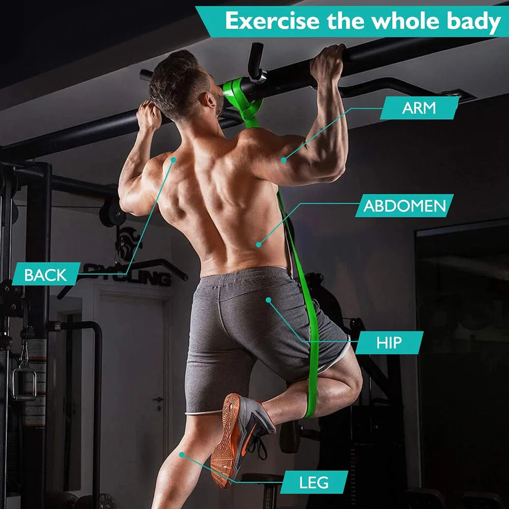 Heavy Duty Resistance Band — Latex Elastic Pull-Up Assist Belt for Pilates, Workout & Home Gym Fitness