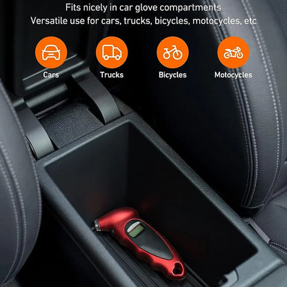 New Digital Tire Pressure Gauge: Backlight LCD Tyre Air Monitoring Meter - High Precision Handheld Tester Tool for Car Truck, up to 150PSI