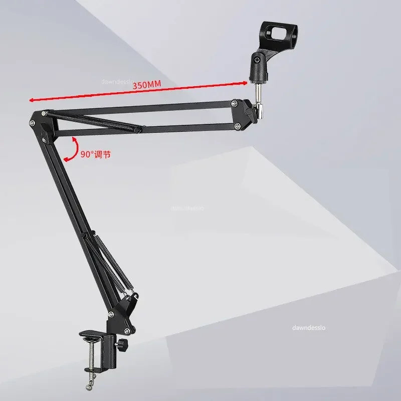 Adjustable Microphone Suspension Boom Arm Stand – Compatible with K669, K670, K658, K678, K690, Compact Mic Stand for Broadcasting
