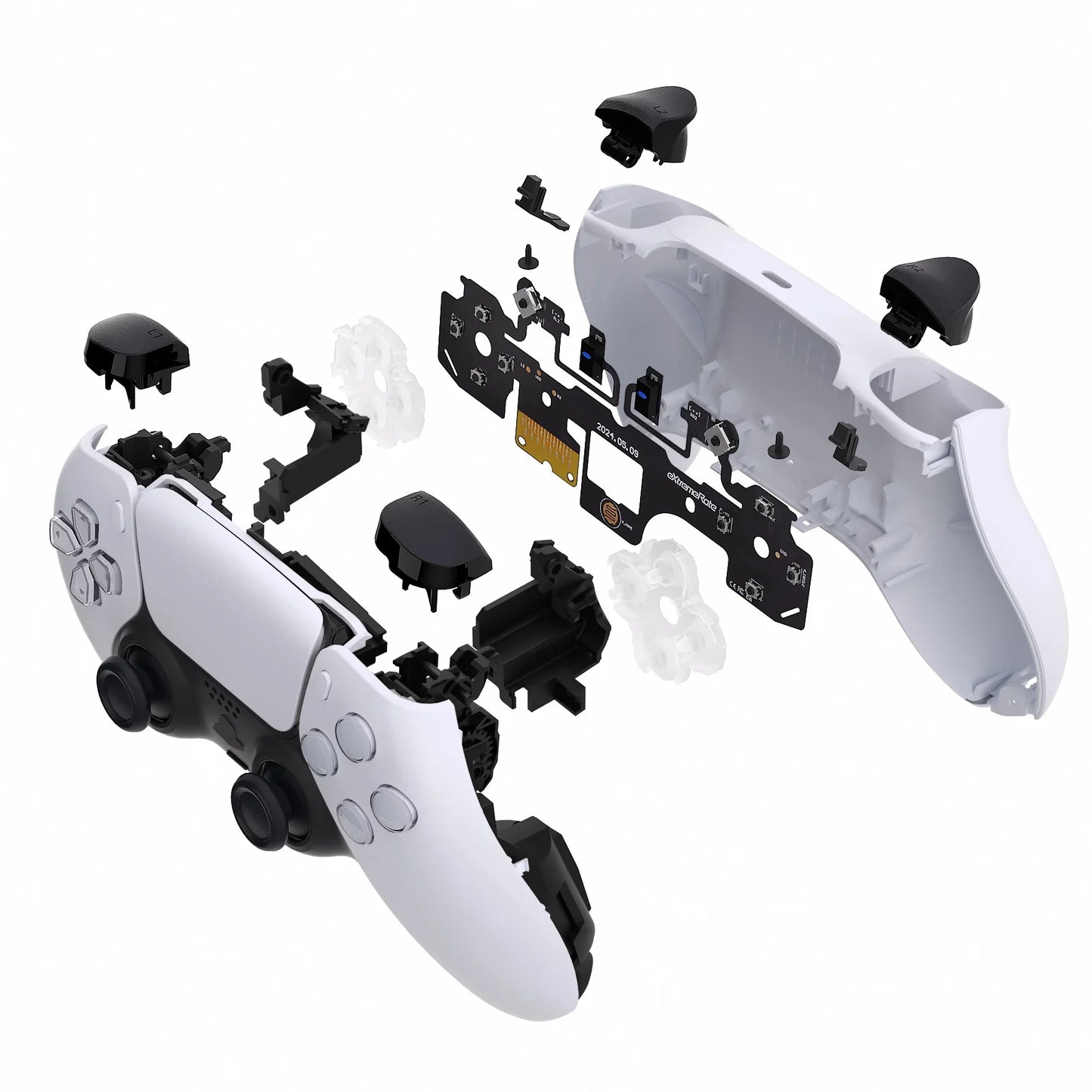 eXtremeRate Whole Clicky Kit V2 for PS5 – Shoulder, Face, D-Pad Buttons & Micro Switch Hair Trigger Upgrade