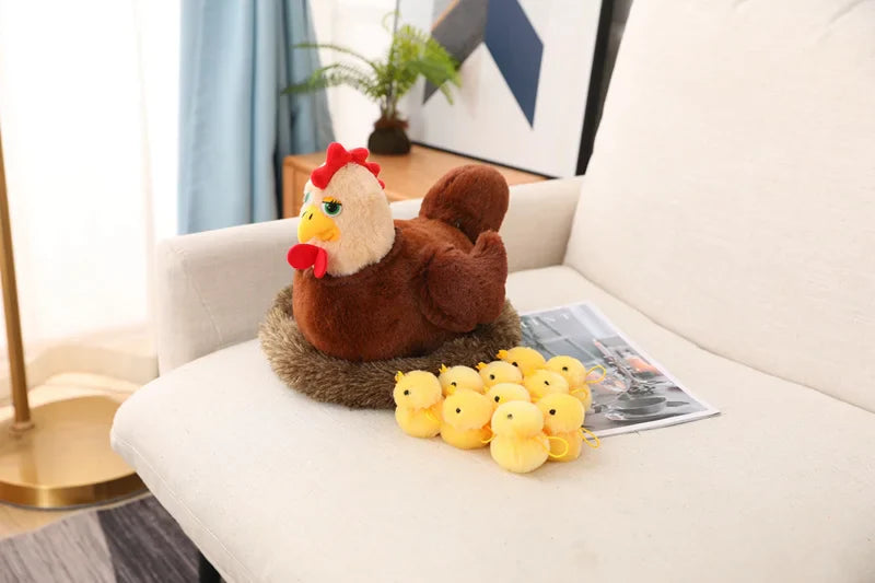Swan & Chick Family Plush Toy — Lifelike Mother and Baby Stuffed Animals with Nest for Kids