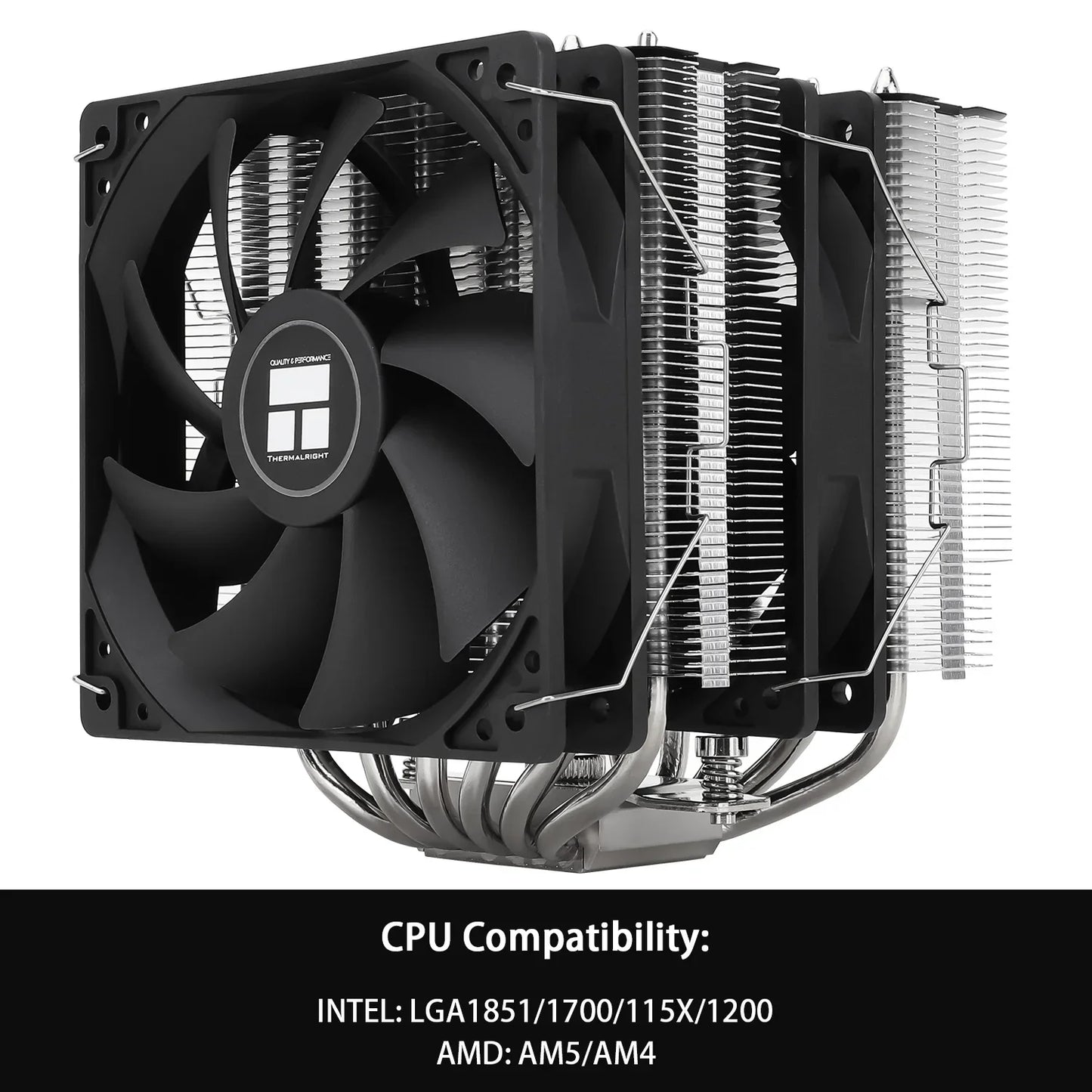 Thermalright Peerless Assassin 120 ARGB CPU Air Cooler – High Performance Dual Tower Cooler for Intel LGA1851/1700/1200/115X & AMD AM4/AM5 Black Edition