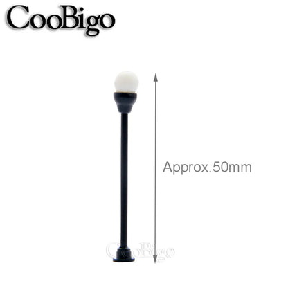 10pcs Mini LED Street Lamp Set – Micro Lamppost Lights for DIY Model, Garden & Landscape Decoration