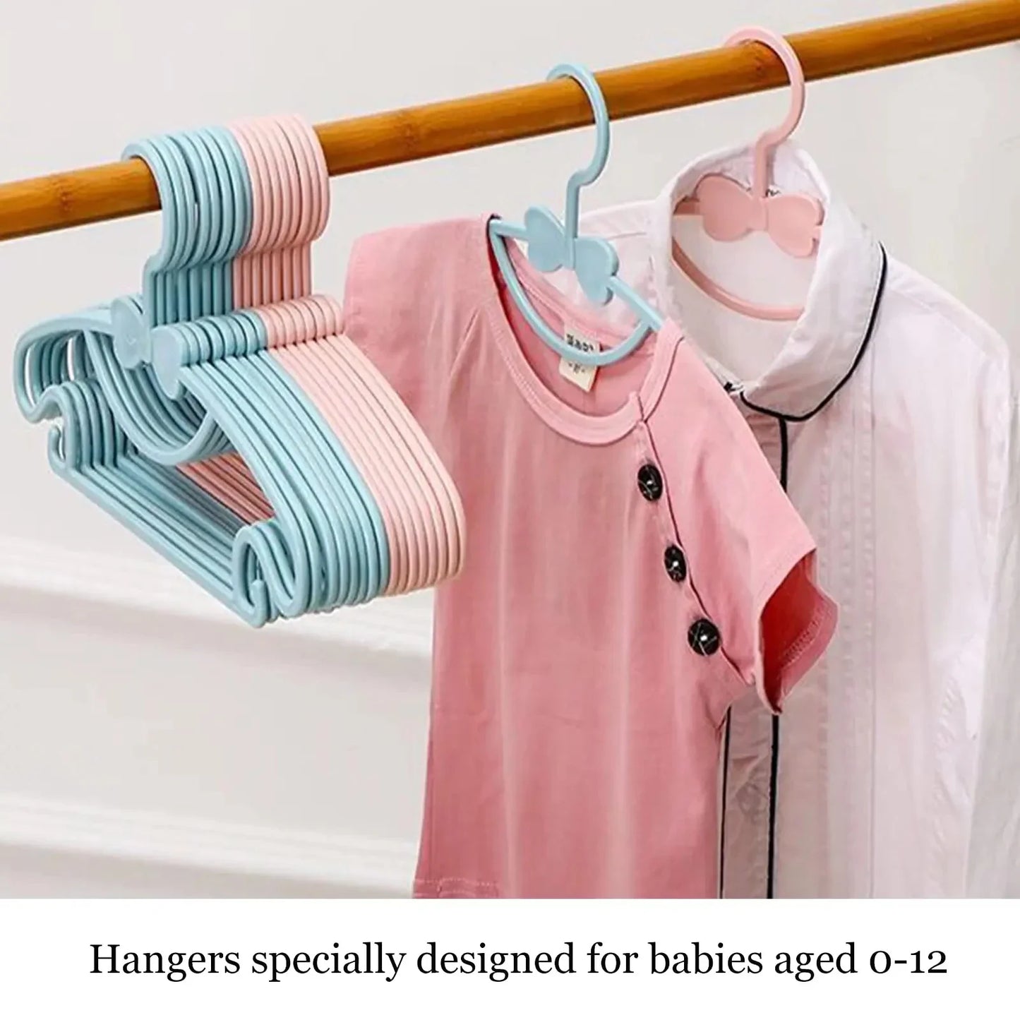 Baby Clothes Hangers – 10PCS Cute Kids Hanger Clips for Closet & Display