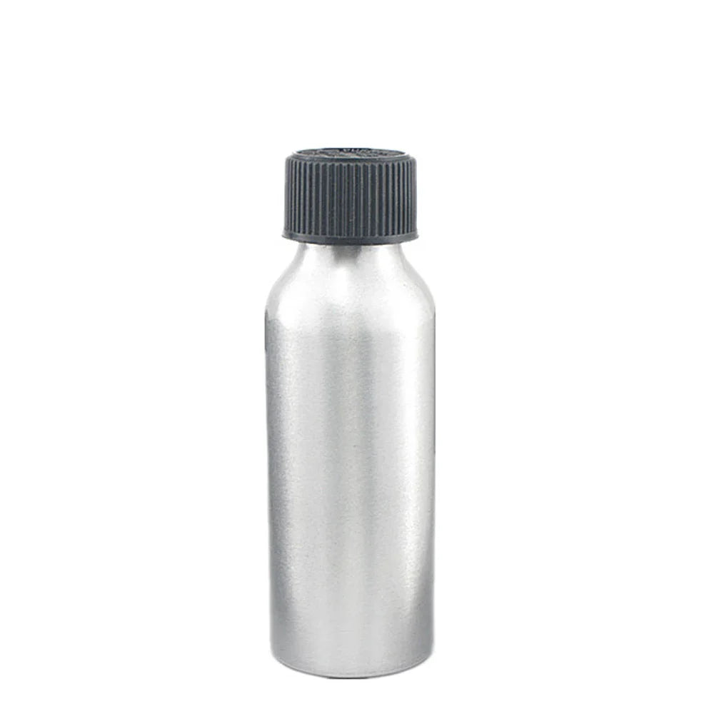 Aluminum Bottle with Cap – Empty Round Silver Metal Bottles 1oz-250ml, Child-Resistant for Liquids & Essential Oils