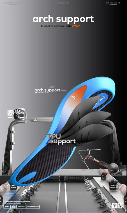 Mcgola 2024 Basketball Insole, Real Full-Length Carbon Plate, Strong Arch Support, High-Rebound Elastic Insole