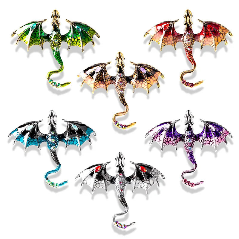 Fly Dragon Enamel Lapel Pins - Brooch for Jeans, Backpacks | Jewelry Clothing Badges | Wedding Gift & DIY Decor for Men