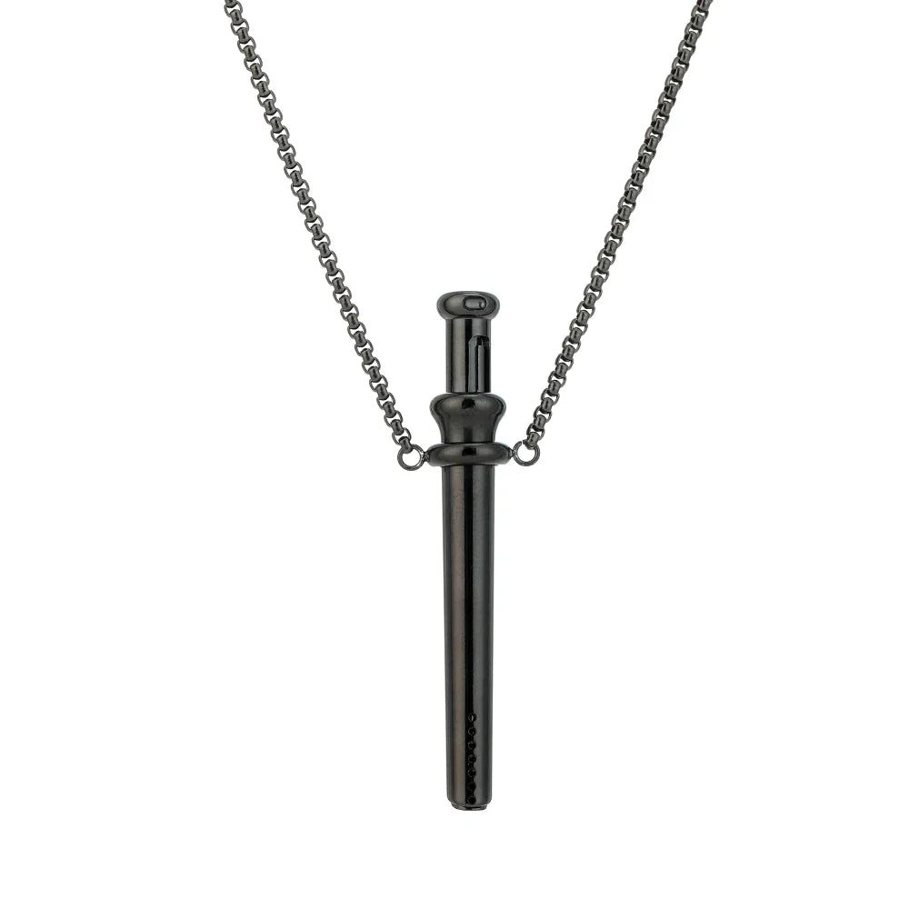 Stress & Anxiety Relief Necklace – 56mm Stainless Steel Meditation Pendant for Quit Smoking & Relaxation