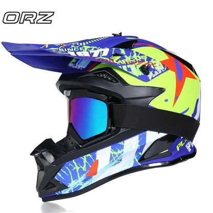 Off-Road Motorcycle Helmet - Bicycle Downhill AM DH Mountain Bike Casco, Cross & Motocross Safety Helmet