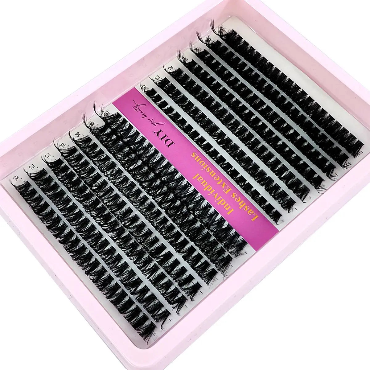 60D/80D/100D Mixed Eyelash Clusters – 10-18mm Wispy Individual Lash Extensions, 266/280pcs DIY Mink False Lashes for Makeup
