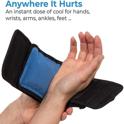 Small Reusable Gel Ice Pack — Cold Therapy Wrap for Hand, Wrist, Elbow & Foot Pain Relief
