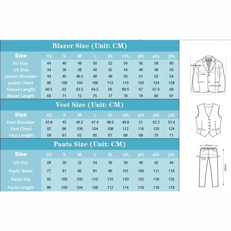 Men's Pink 3 Piece Suit - Slim Fit Wedding Tuxedo Jacket, Vest & Pants Set For Groom Formal Occasions