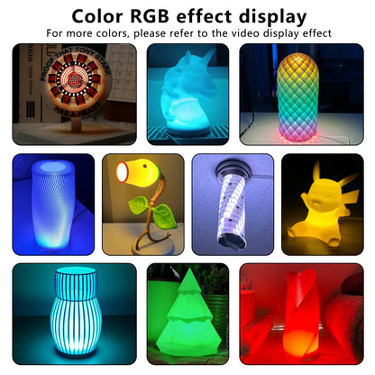 Bambu Lab 3D Printing DIY Creative Model – Wireless Mouse, Aviation Engine, LED Light Kit 001 for 3D Printer