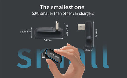 2025 360° Rotatable Wireless CarPlay & Android Auto Adapter — Mini Box, Plug & Play with Fast WiFi Connection