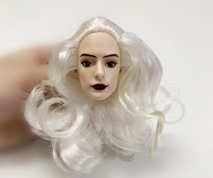 Original Rare Doll Heads – Colorful Soft Hair Alice, Red Queen & King Doll Parts Accessories