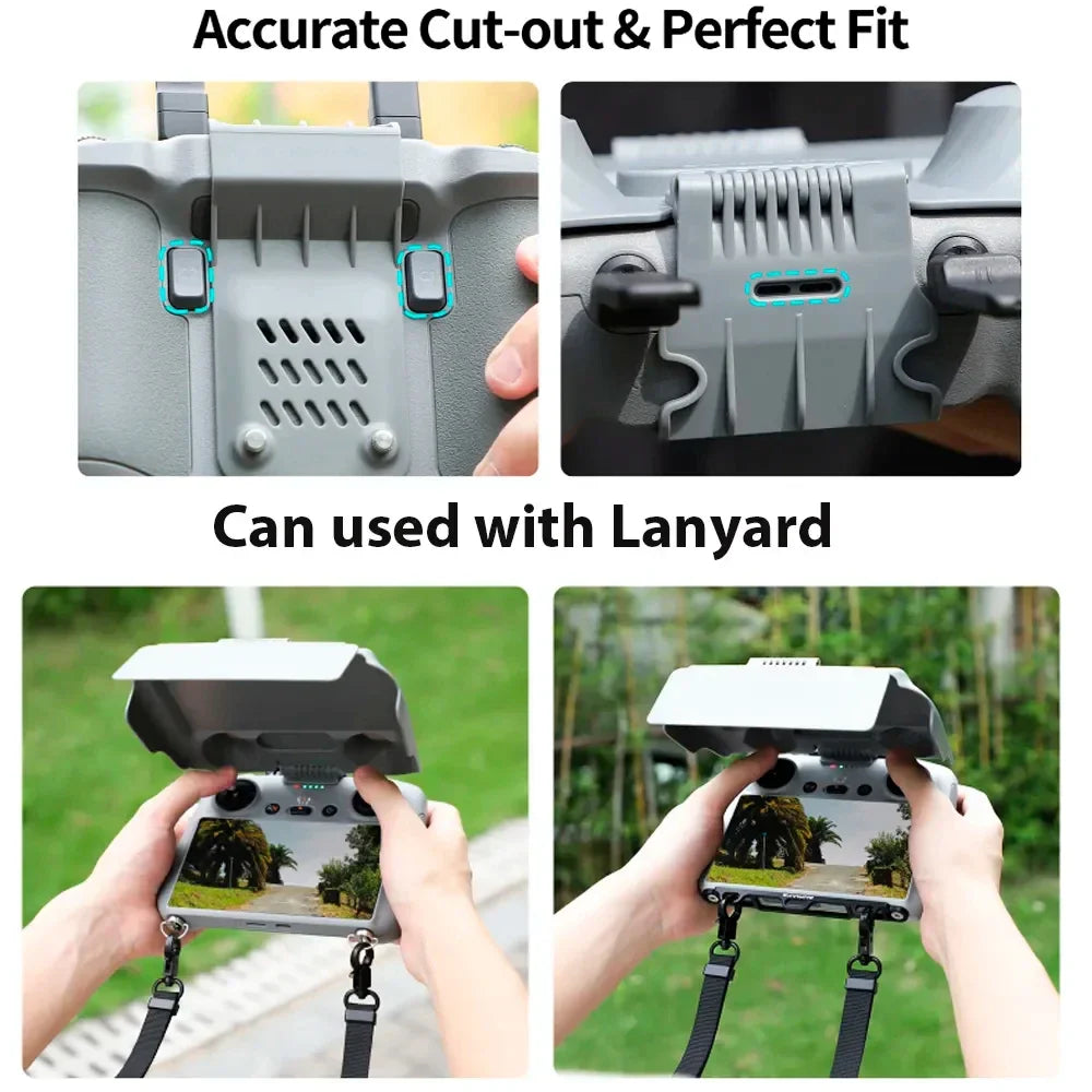 DJI Mini 4 Pro RC2 Remote Controller Sun Hood Sunshade Screen Protector - Protective Shell Cover for DJI Air 3 Accessories