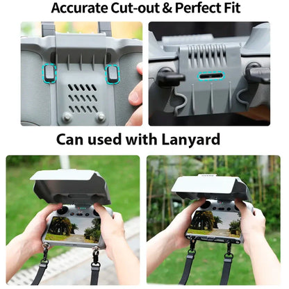 DJI Mini 4 Pro RC2 Remote Controller Sun Hood Sunshade Screen Protector - Protective Shell Cover for DJI Air 3 Accessories