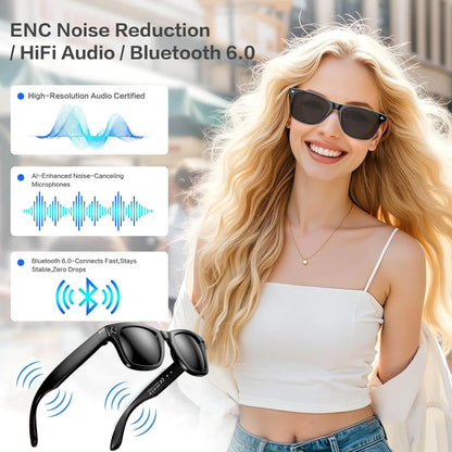 800W AI Smart Camera Glasses for Men – Color-Changing Smart Sunglasses with Translation, Photo & Video Recording, Waterproof Call Eyewear