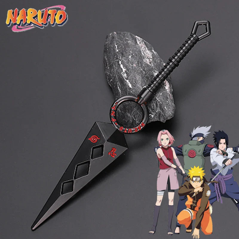 Anime Naruto Weapon Keychain Set – Metal Models of Asuma, Zabuza Sword, Kisame, Hidan, Minato Kunai & Flying Thunder God Cosplay Toys for Boys