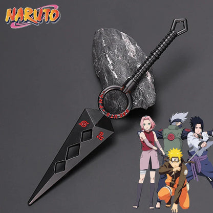 Anime Naruto Weapon Keychain Set – Metal Models of Asuma, Zabuza Sword, Kisame, Hidan, Minato Kunai & Flying Thunder God Cosplay Toys for Boys