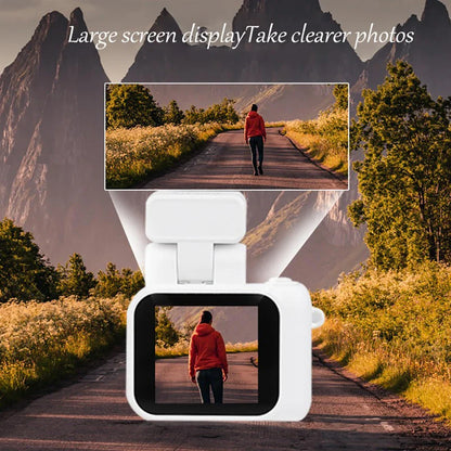 Y4000 Mini HD 1080P Camera with Screen – Portable Retro Compact Video Recorder with Flash and Battery Dock