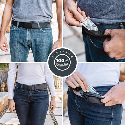 Secure Travel Money Belt: Anti-Theft Hidden Waist Bag for Women and Men (120cm