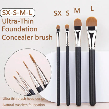 Ultra Thin Foundation Brush – Lightweight Flat Contour Brush for Blending Foundation, Cream, and Makeup