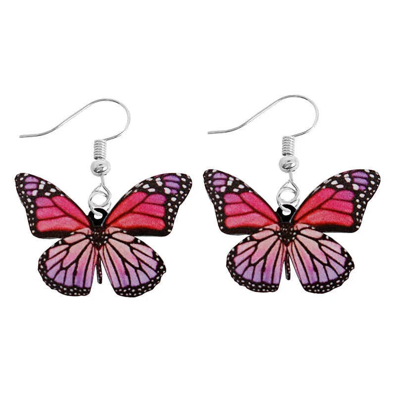 Cute Animal Acrylic Drop Earrings - Funny Custom Jewelry Gifts for Women & Girls with Rabbit, Parrot, Frog & Butterfly Designs