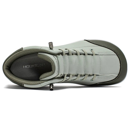 HOBIBEAR Mid-Top Barefoot Shoes — Wide-Toe Ankle Boots for Men & Women, Outdoor Non-Slip Artificial Leather Shoes