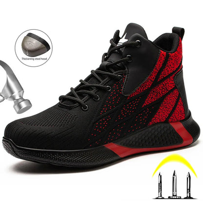 Steel Toe Work Boots – Lightweight Indestructible Safety Shoes for Men & Women, Anti-Puncture Work Sneakers