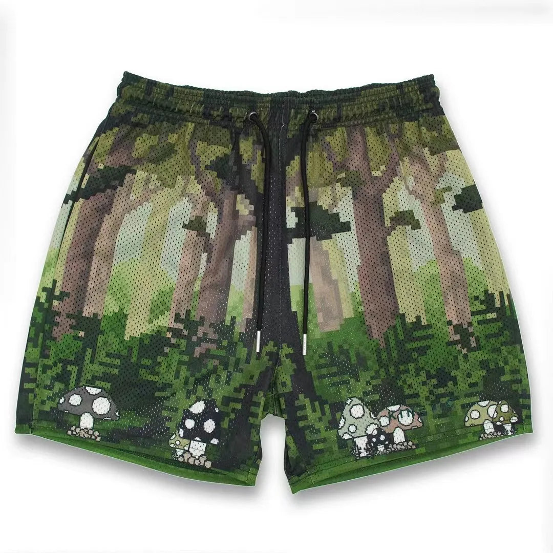 Kinetic Mesh Gym Shorts - Unisex Casual Fitness & Workout Shorts for Summer Sports