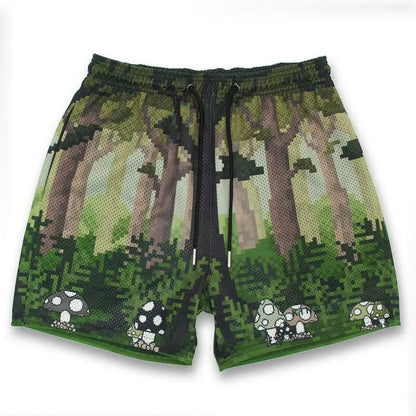 Kinetic Mesh Gym Shorts - Unisex Casual Fitness & Workout Shorts for Summer Sports