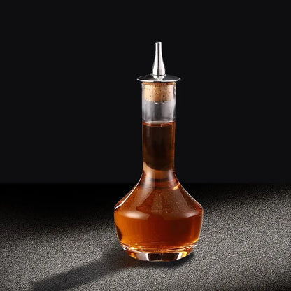 Vintage Glass Cocktail Bitters Bottles — Stainless Steel Cap Seasoning & Bar Accessories for Kitchen & Bartender Use