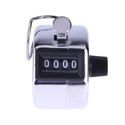 Handheld 4-Digit Tally Counter – Mechanical Manual Palm Clicker for Number Counting, Assorted Colors