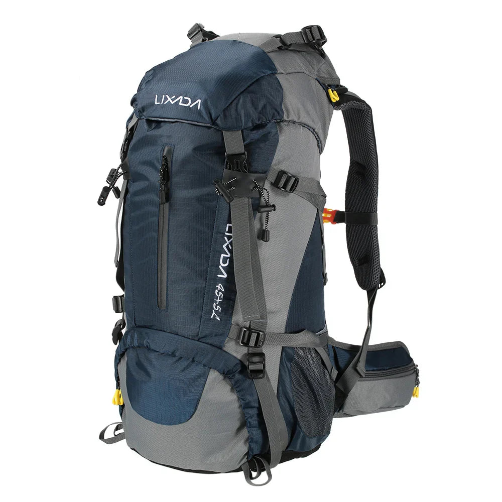 50L Waterproof Hiking Camping Backpack – Outdoor Travel Climbing Trekking Bag with Rain Cover