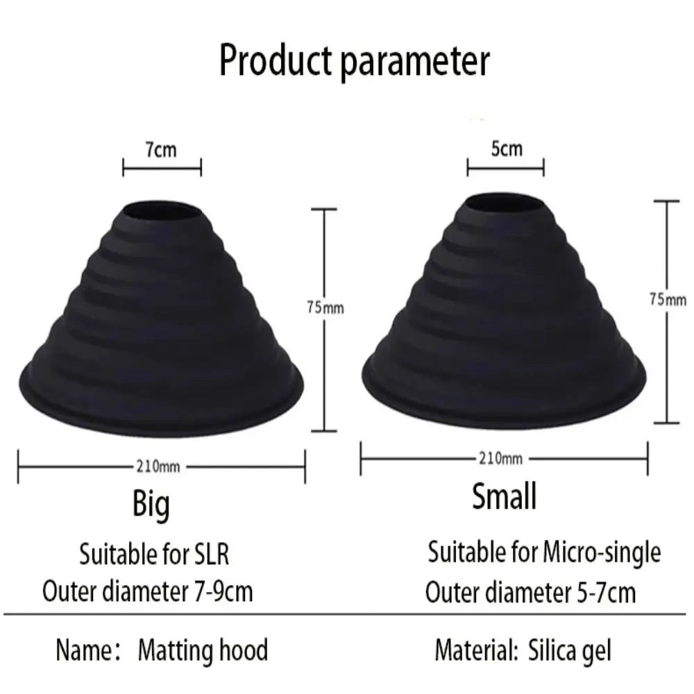 Silicone Foldable Reversible Lens Hood – Anti-Reflective Camera Shade for 53mm–72mm & 73mm–88mm Lenses
