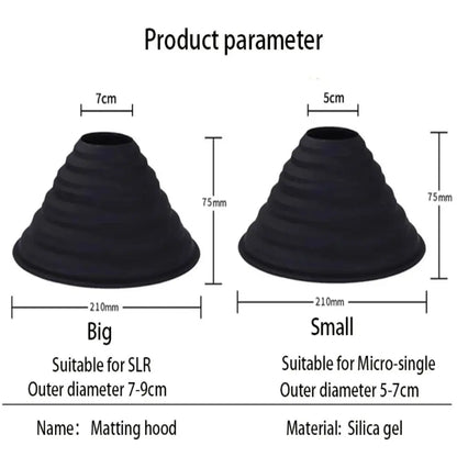 Silicone Foldable Reversible Lens Hood – Anti-Reflective Camera Shade for 53mm–72mm & 73mm–88mm Lenses