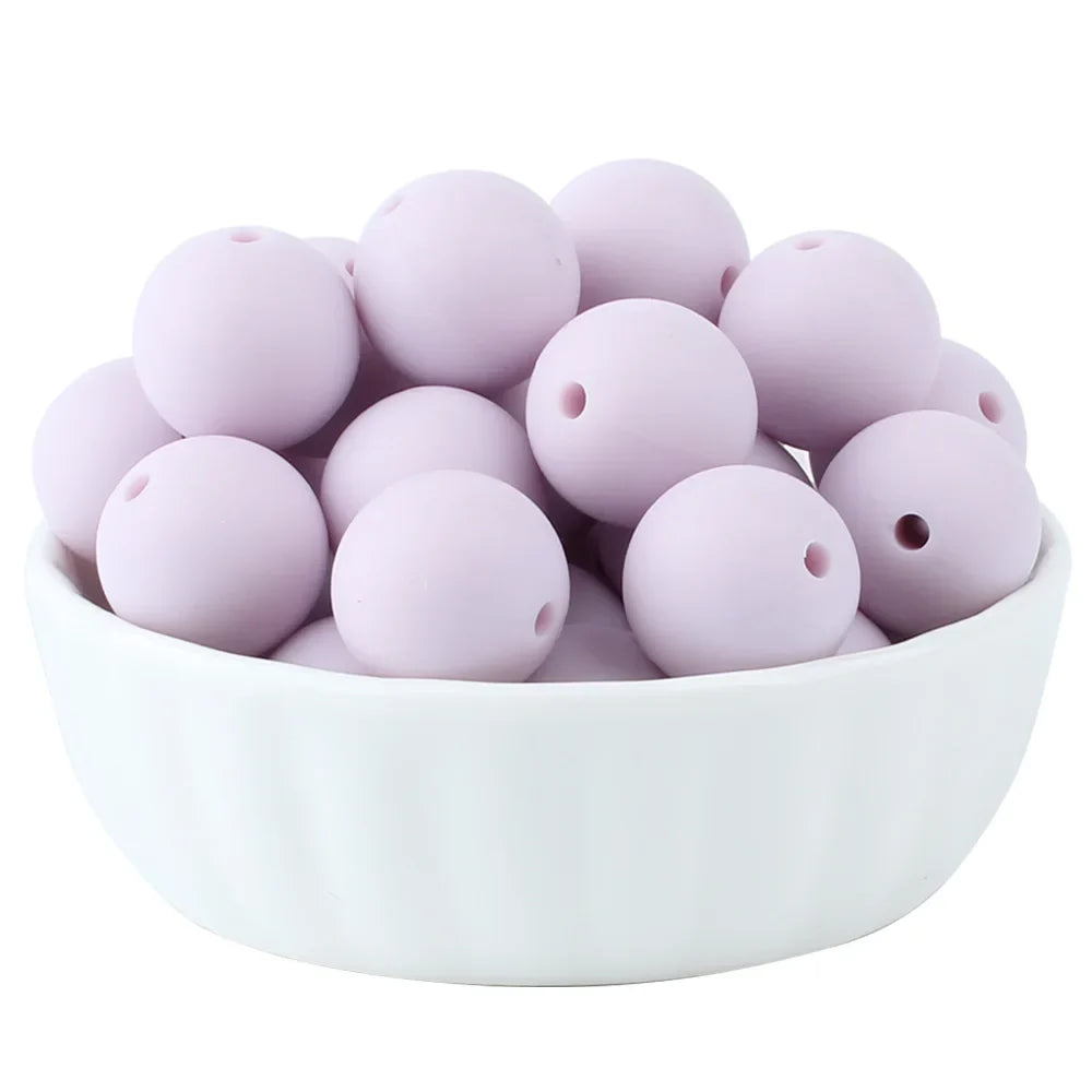15mm Silicone Beads Set - Colorful Loose Beads for DIY Keychains, Jewelry & Beaded Pen Crafts
