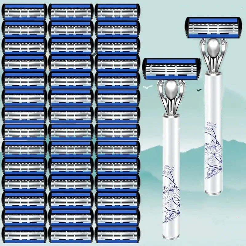 Classic 6-Layer Safety Razor – Manual Shaver for Men’s Shaving & Women’s Hair Removal