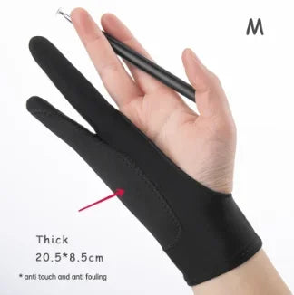 Anti-Touch Two-Finger Hand Gloves for Tablet Drawing & Digital Art - Anti-Fouling, Oil Painting Screen Protection