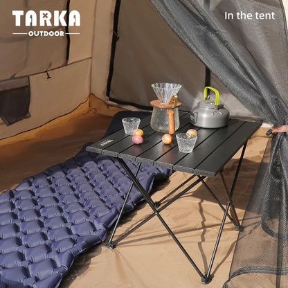 TARKA Foldable Camping Table – Portable Aluminum Alloy BBQ & Picnic Table for Yard, Balcony & Garden Use