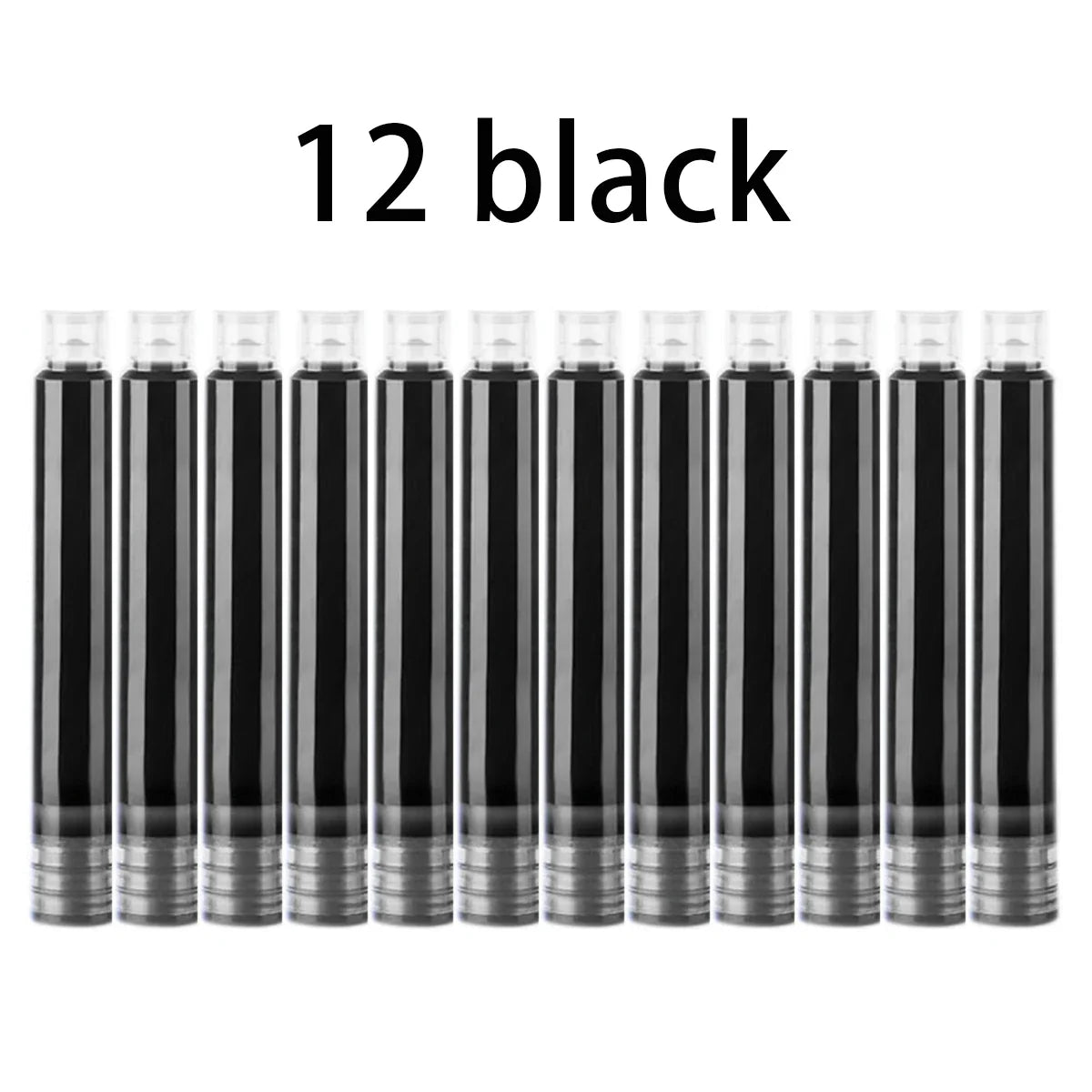 Colorful Fountain Pen Ink Cartridges - 12-60PCS 3.4mm Ink Sac Refills for Drawing, School & Office Writing Supplies