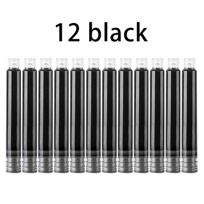 Colorful Fountain Pen Ink Cartridges - 12-60PCS 3.4mm Ink Sac Refills for Drawing, School & Office Writing Supplies