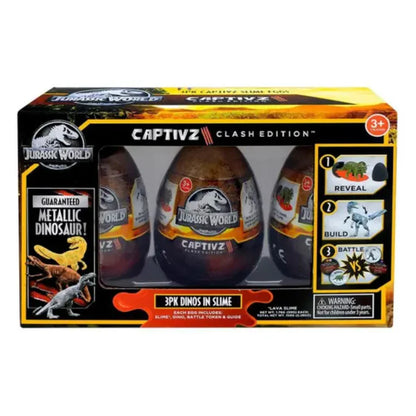 Jurassic World Captive 3 Clash Edition Dinosaur Egg Blind Box — 10cm Mini Slime Surprise, Full Box Collection
