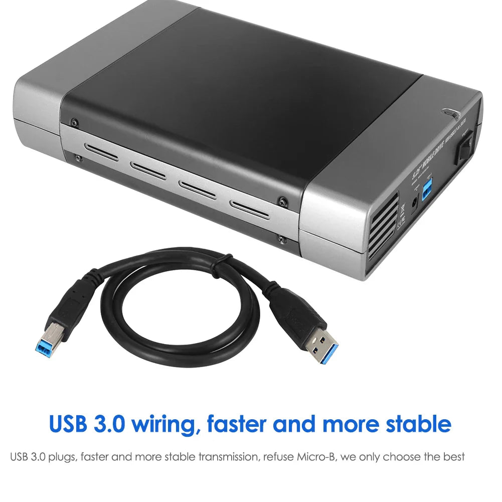 5.25-inch USB 2.0/3.0 SATA External Optical Drive Case – Enclosure Adapter for Windows, Mac & PC