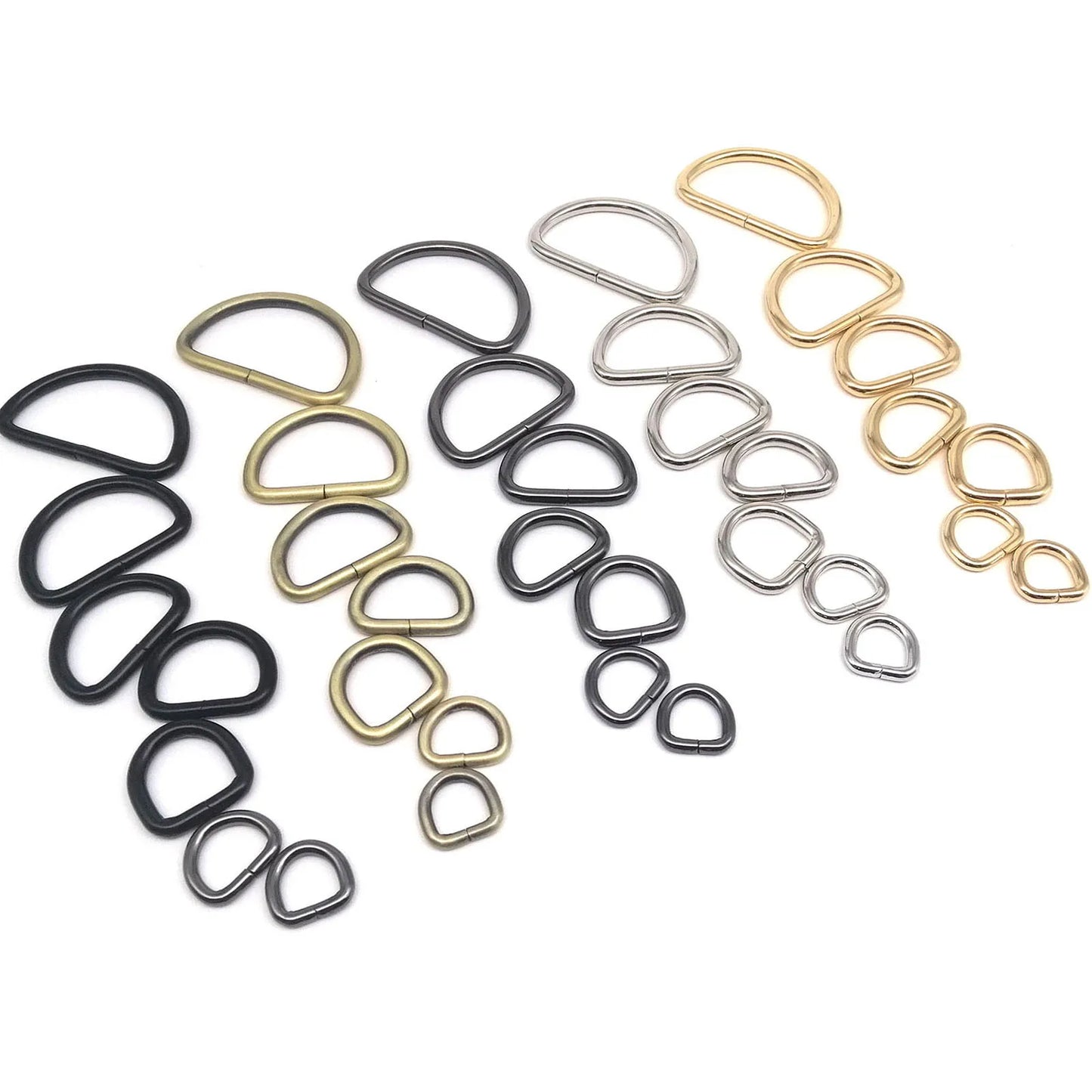 5Pcs Heavy-Duty Metal D-Ring Buckles – Thickened Leather Bag Strap Hardware for Backpack, Purse, Dog Collar & DIY Accessories