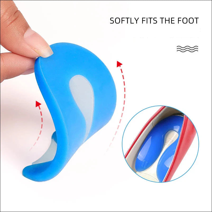 Silicone Gel Insoles – Heel Cushion Soles for Foot Pain Relief, Plantar Fasciitis Protectors, Spur Support Shoe Pads, Feet Care Inserts